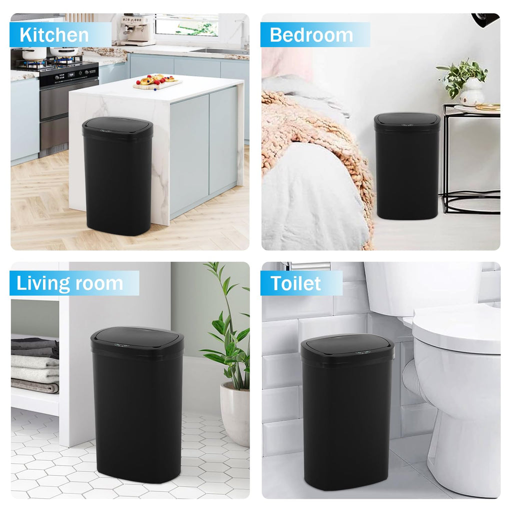 13 Gallons Trash Can with Lid Motion Sensor Garbage Can,Kitchen Trash