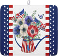 American Flag 4th of July Dish Drying Mats for Kitchen Counter