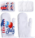 Patelai 6 Pieces Blank Sublimation Oven Mitts Set Include Blank Sublimation by Patelai
