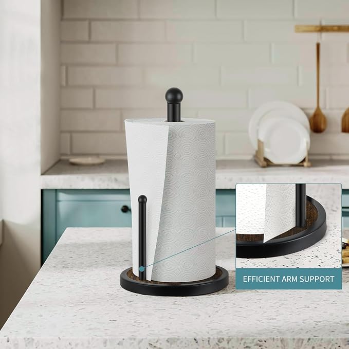 YINMIT Paper Towel Holder Countertop, Standing Paper Towel Roll Holder - Image 2