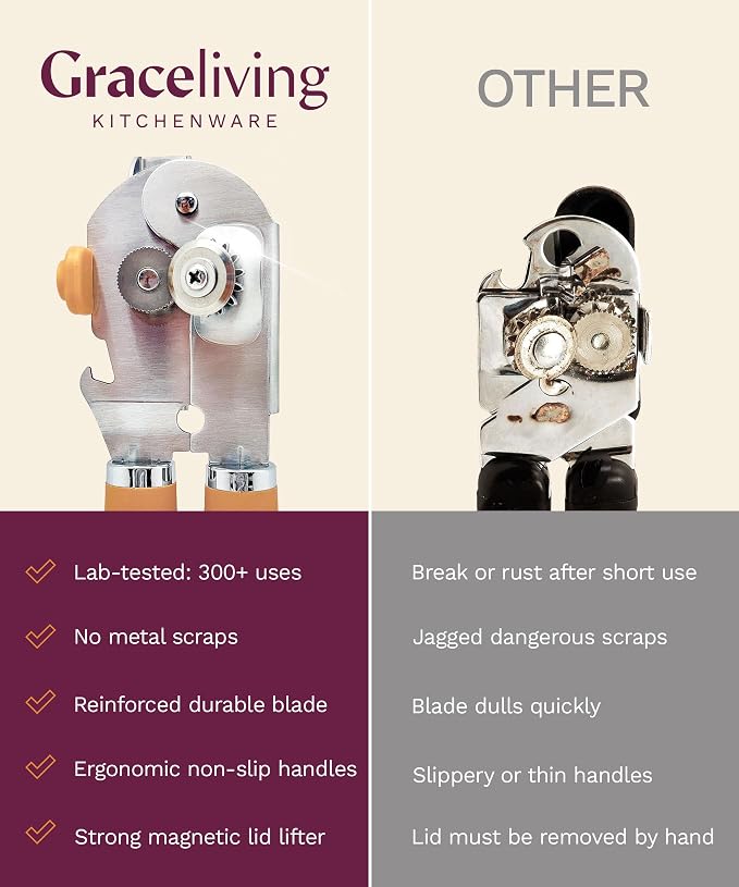 Premium Multifunction Magnetic Manual Can Opener and Bottle Opener, Heavy Duty - Image 10