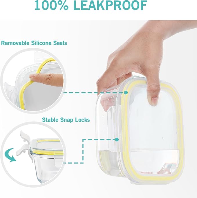 Vtopmart 8 Pack Glass Food Storage Containers - Image 3
