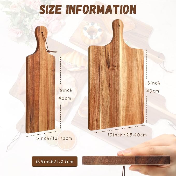 Tanlade 6 Pcs Wood Cutting Board Set Cutting Board - Image 2