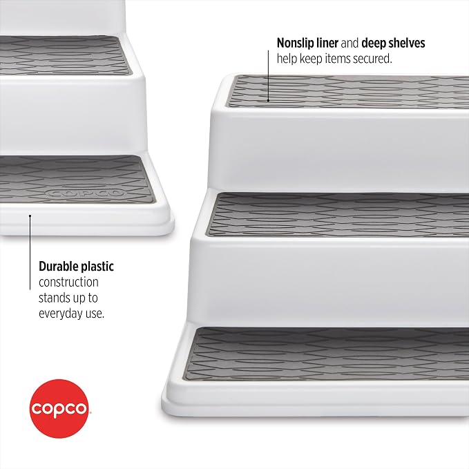 Copco Grey 2 Non-Skid 3-Tier Spice Rack Organizer - Image 3