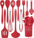 Pranski Kitchen Utensils Set-12 Pieces Silicone Cooking Utensils Set 392°F Heat by Pranski