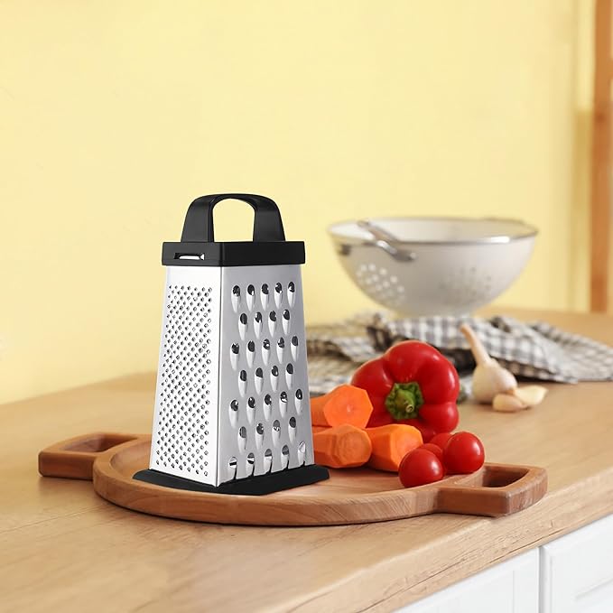 Cheese Grater, Mini Size 4-Sided Stainless Steel Grater, Food Shredder - Image 5