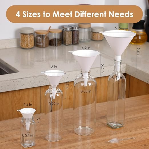 4 PCS Plastic Kitchen Funnel Set - Image 3