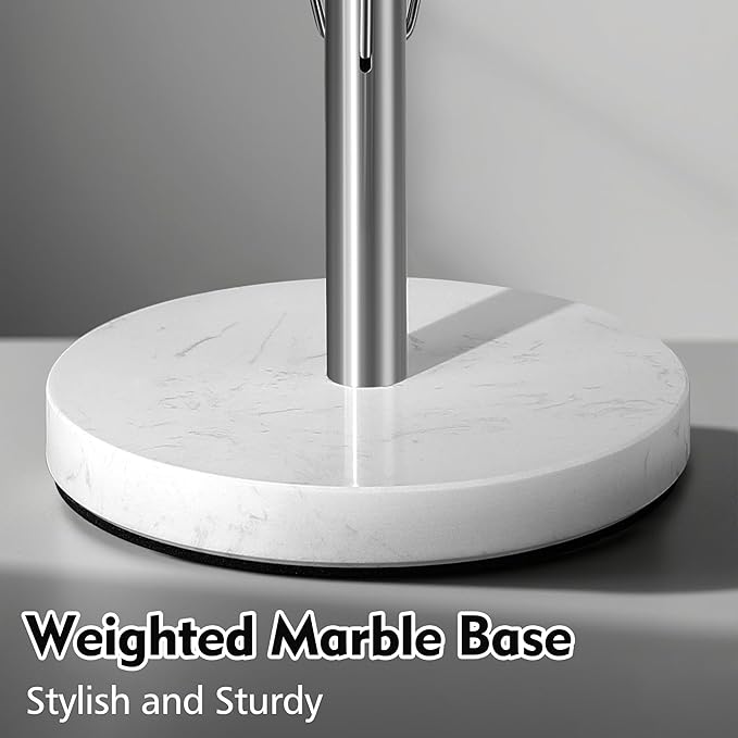 YIGII Heavy Marble Base Paper Towel Holder Countertop - Image 3