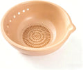 Garlic Grater Bowl 7-hole 2-in-1Kitchen Spanish Handheld Herb Stripper Ceramic by Unknown