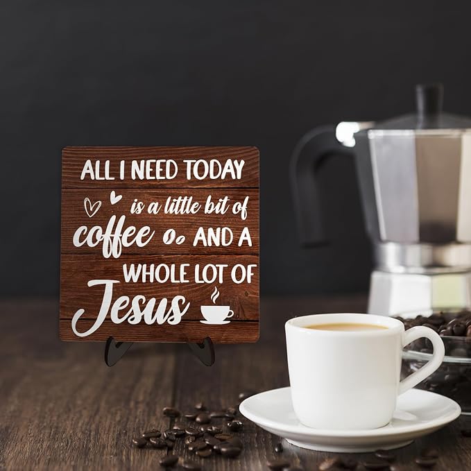 Coffee Bar Plaque, Vintage Desk Decor - Image 5
