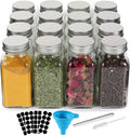 16 Pack 6 oz Glass Spice Jars by Keketin