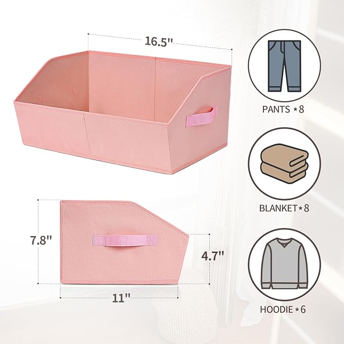 Homsorout Closet Baskets for Shelves Trapezoid - Image 2