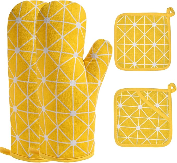 Oven Mitts and Potholders BBQ Gloves-Oven Mitts and Pot Holders by Win+Change