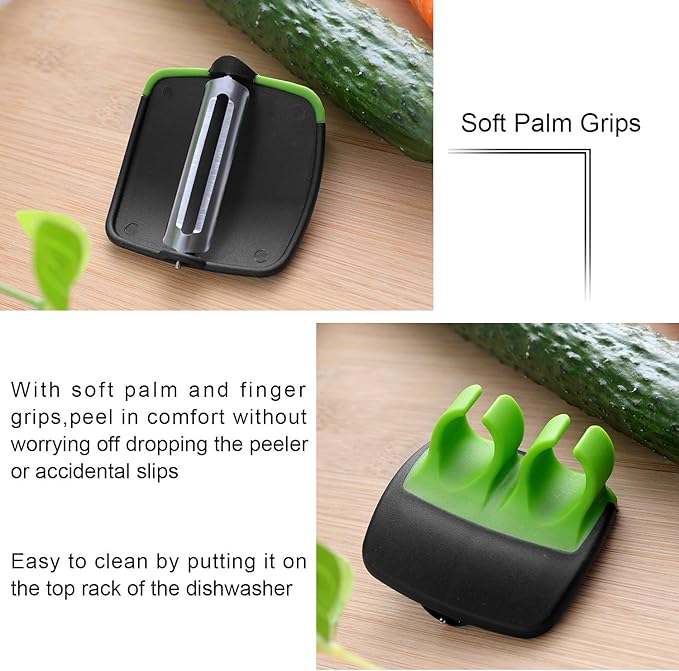 Mudder 4 Pieces Finger Vegetable Palm Peeler Kitchen Fruit Potato Peeler - Image 5