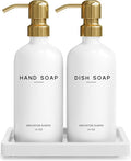 Luxury Glass Hand and Dish Soap Dispenser Set by Brighter Barns by BrighterBarns