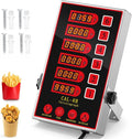 Relaxweex 1 Pack Commercial 6 Channel Digital Kitchen Timer, Wall Mount or by Relaxweex
