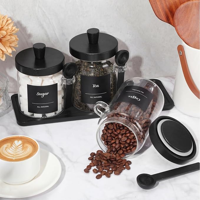 Suclain 3 Pcs Glass Coffee Container - Image 5