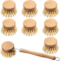 Patelai 8 Pieces Wooden Kitchen Dish Brush Include Bamboo Scrub Cleaning Brush by Patelai