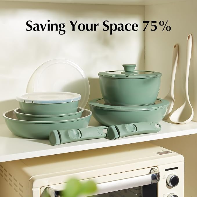 Redchef Ceramic Nonstick Pans and Pots Set, Ceramic Cookware Set - Image 5