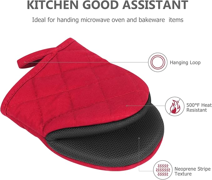 1 Pair Short Oven Mitts - Image 4