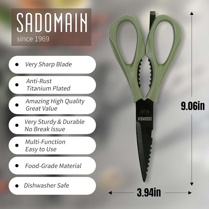 Kitchen Scissors All Purpose, Extra Sharp Kitchen Shears - Image 4