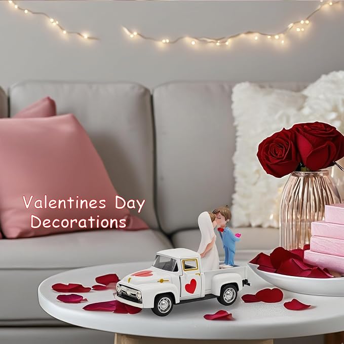Valentines Day Decorations Farmhouse Vintage Mini Truck - Image 5