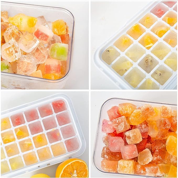 Ice Cube Tray with Lid and Bin, Ice Cube Pop Out Tray, Ice Cube Trays - Image 6