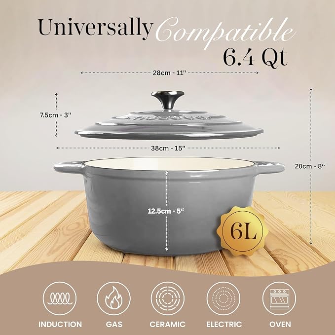 Nuovva Enamelled Cast Iron Dutch Oven Pot - Image 2