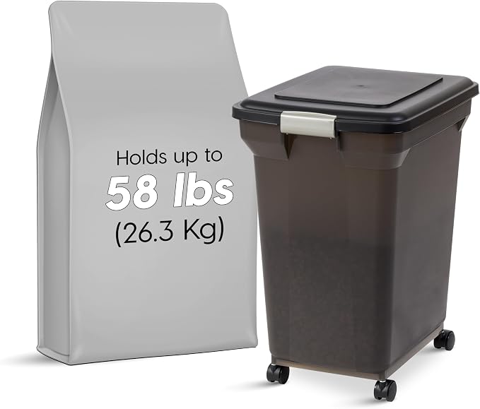 IRIS USA Dog Food Storage Container 58 Lb, Airtight Large Pet Food Storage Bin - Image 2