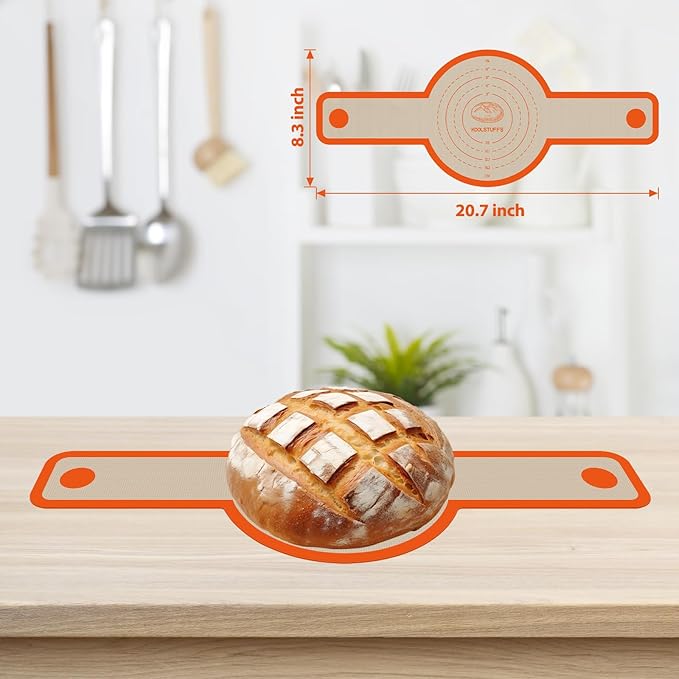 Silicone Baking Mat Set of 5, Nonstick Reusable Pastry Mat, Silicone Bread - Image 5