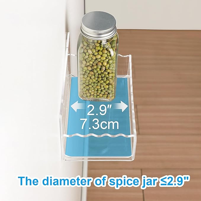 6 inch Spice Rack Wall Mounted, 4 Pack Spice Organizer Shelf - Image 3