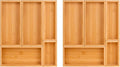bamboo drawer organizer Set, expandable drawer dividers, wooden storage by Teicui