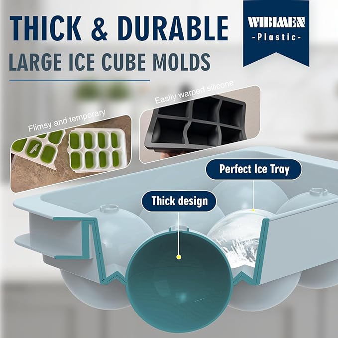 Large Ice Ball Maker Mold, 1.9" Round Ice Cube Mold - Image 6