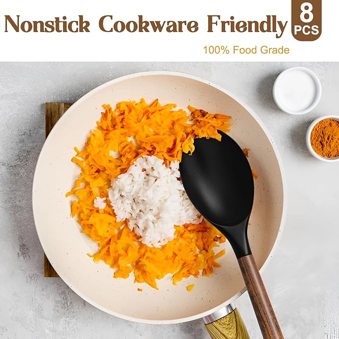Silicone Cooking Utensil Set, Umite Chef 8-Piece Kitchen Utensils Set - Image 3