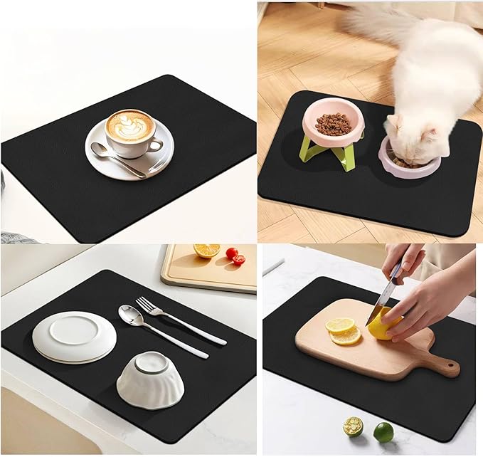 Dish Drying Mat for Kitchen Counter, Drying Mat for Dish Rack, Absorbent Hide - Image 3