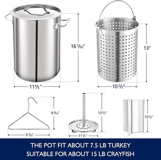 ARC 32QT Stainless Steel Stock pot 6-Piece - Image 2