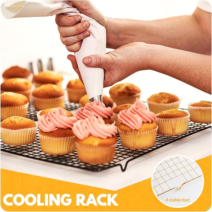 2 PCS Cooling Racks for Cooking and Baking, 15x10 Inches Stainless Steel - Image 7