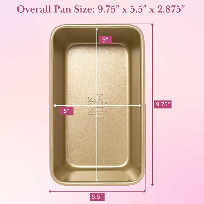 Paris Hilton Nonstick Carbon Steel Bakeware Collection, 9-Inch x 5-Inch Loaf Pan - Image 5