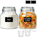 ComSaf 2-Pack 74oz Wide-Mouth Glass Jars by ComSaf