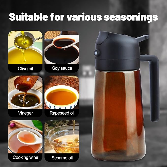 2 In 1 Oil Dispenser And Oil Sprayer, 16 Oz/470 Ml Oil Dispenser - Image 4