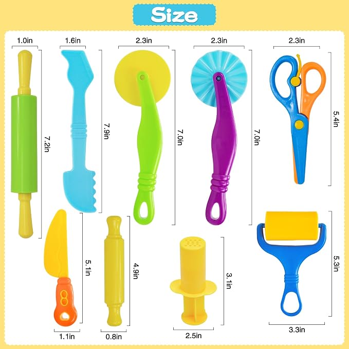 LCY WEDSHI Dough Tool Set, Dough Accessories Includes Cutters Roller, Rolling - Image 2