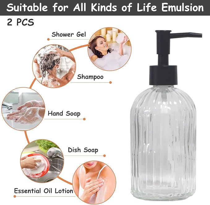Clear Glass Soap Dispenser - Image 4