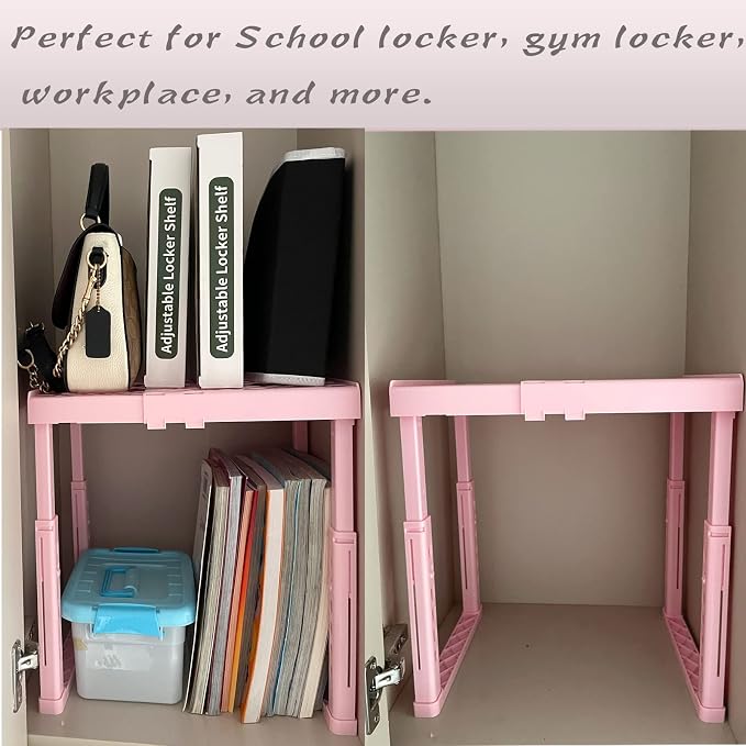Svartur Adjustable Locker Shelf Pink Height and Width Adjustable Locker - Image 5