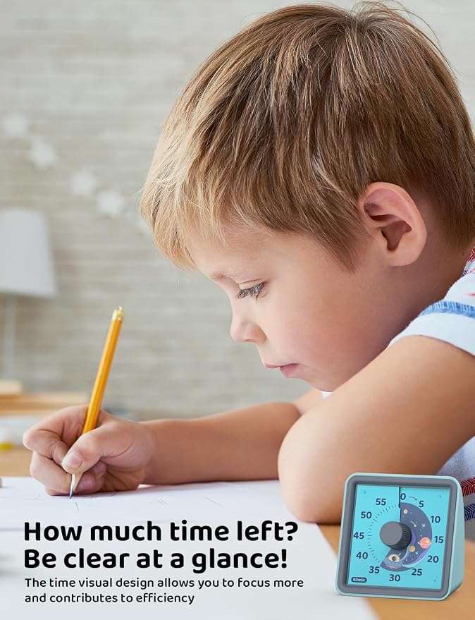LIORQUE 60 Minute Visual Timer for Kids, Visual Countdown Timer for Classroom - Image 2
