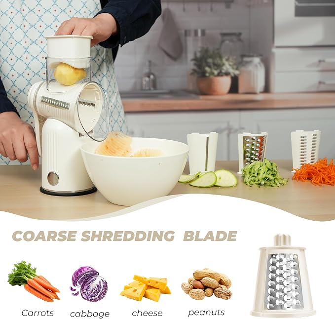 Rotary Cheese Grater Manual Hand Crank - Image 4