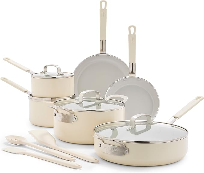 GreenPan x Bobby Flay 13 Piece Nonstick Cookware Pots and Pans Set, PFAS-Free by GreenPan