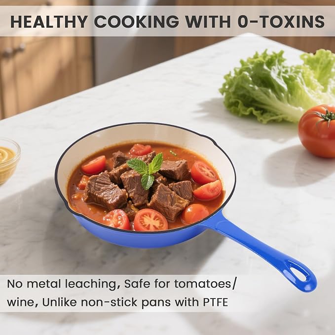 Hisencn Enameled Cast Iron Skillet - Image 6
