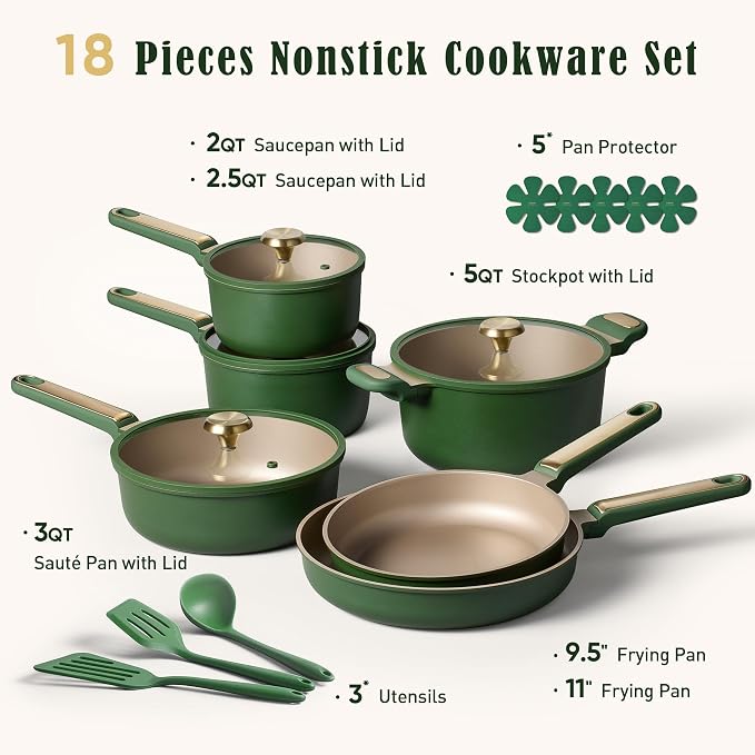 CAROTE Pots and Pans Set Non stick, Dishwasher/Oven Safe, Cookware Set - Image 2