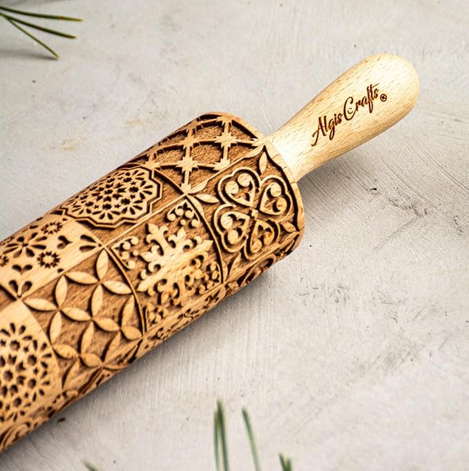PORTUGUESE TILES Embossed Rolling Pin - Image 3