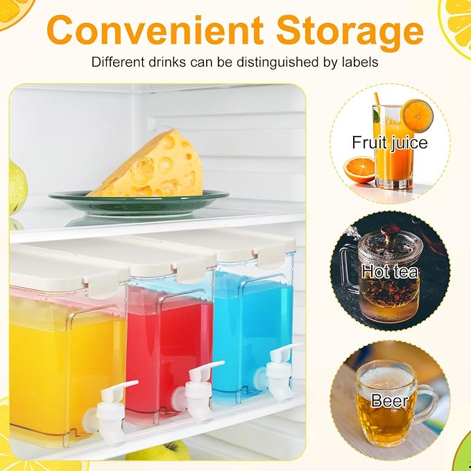 Mumufy 3 Set Plastic Drink Dispensers - Image 3
